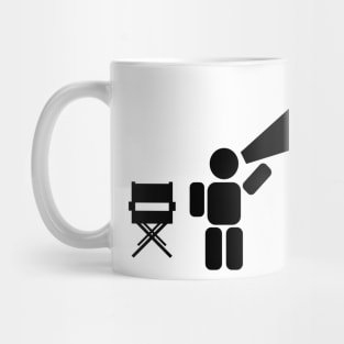 Movie director abstract icon Mug